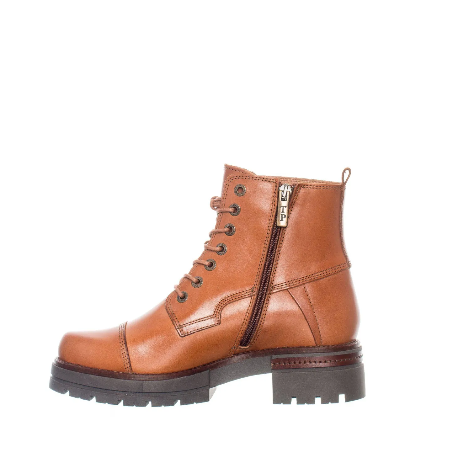 Alice Laced boots — Cognac