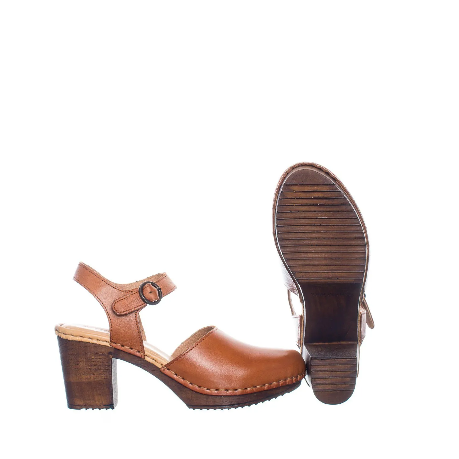 Amelia Clogs — Cognac