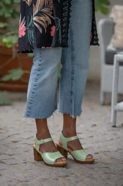 Amelia Clogs — Mint green