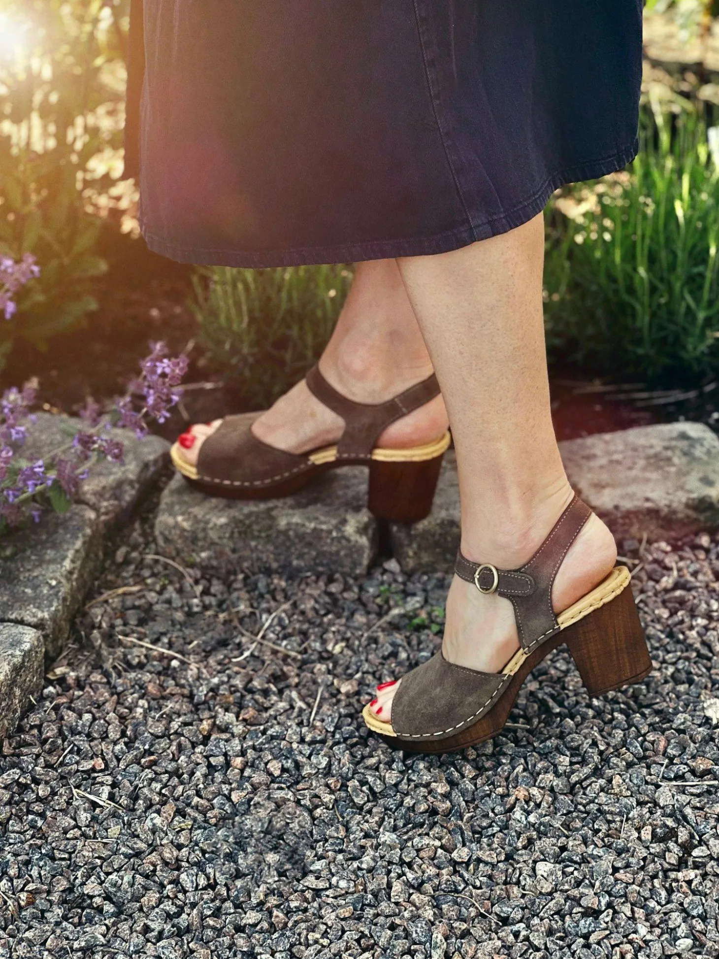 Amelia Clogs — Taupe