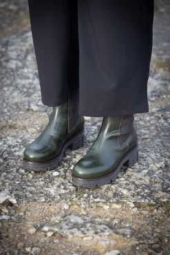 Cecilia Chelsea boots — Dark green