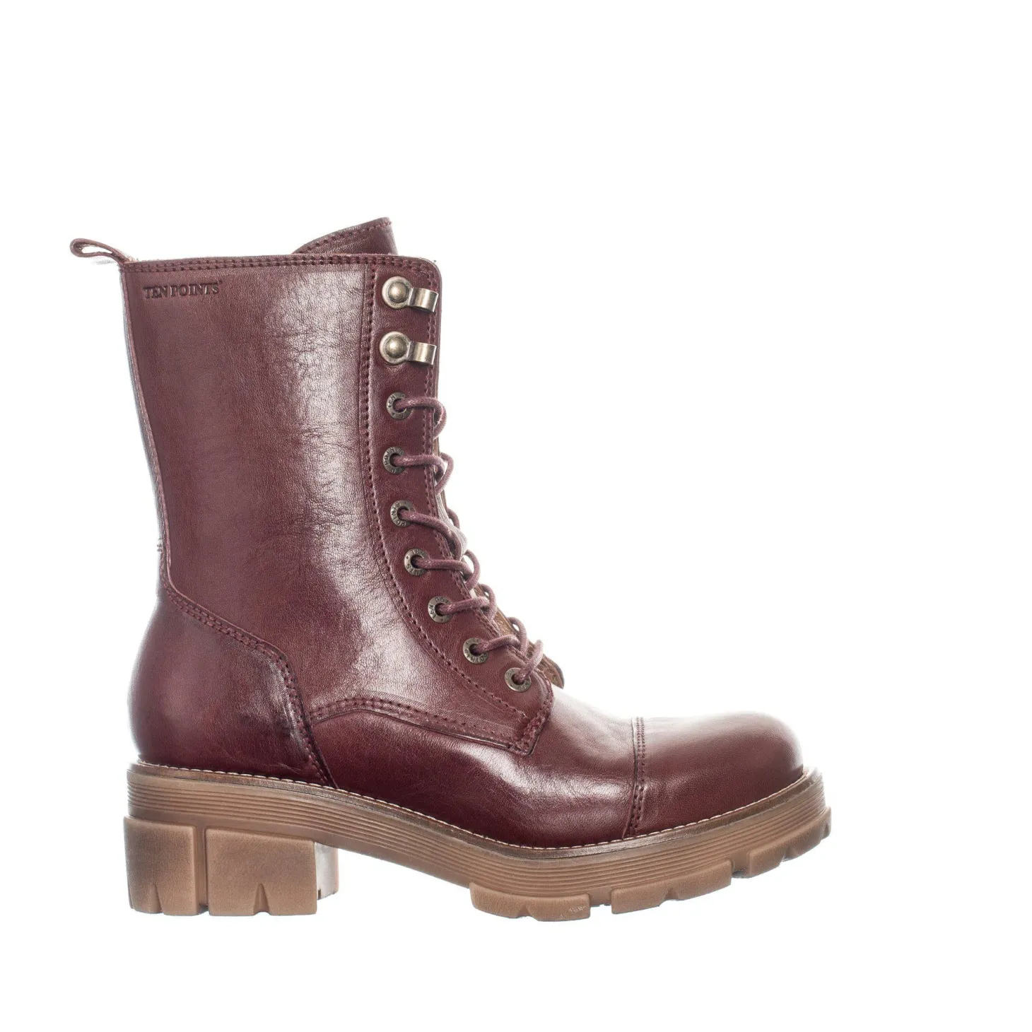Cecilia Laced boots — Dark red