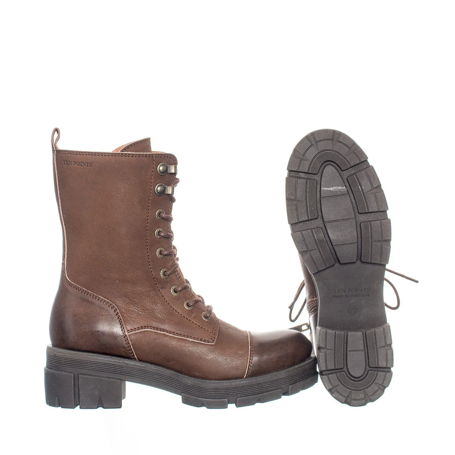 Cecilia Laced boots — Nutbrown