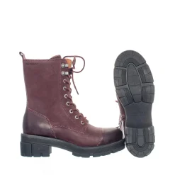 Cecilia Laced boots — Wine