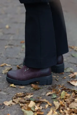 Cecilia Laced boots — Wine