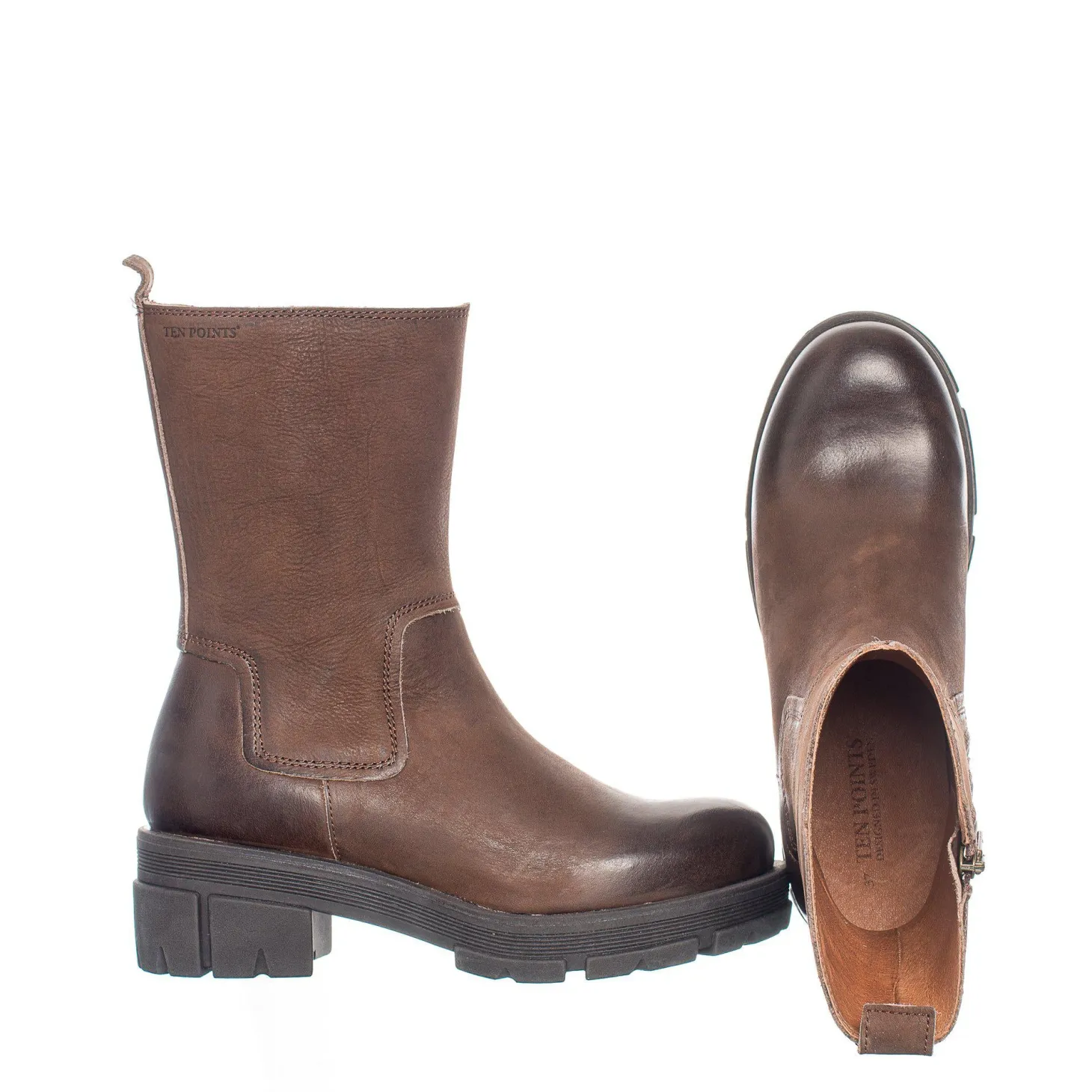 Cecilia Tall shaft boots — Nutbrown