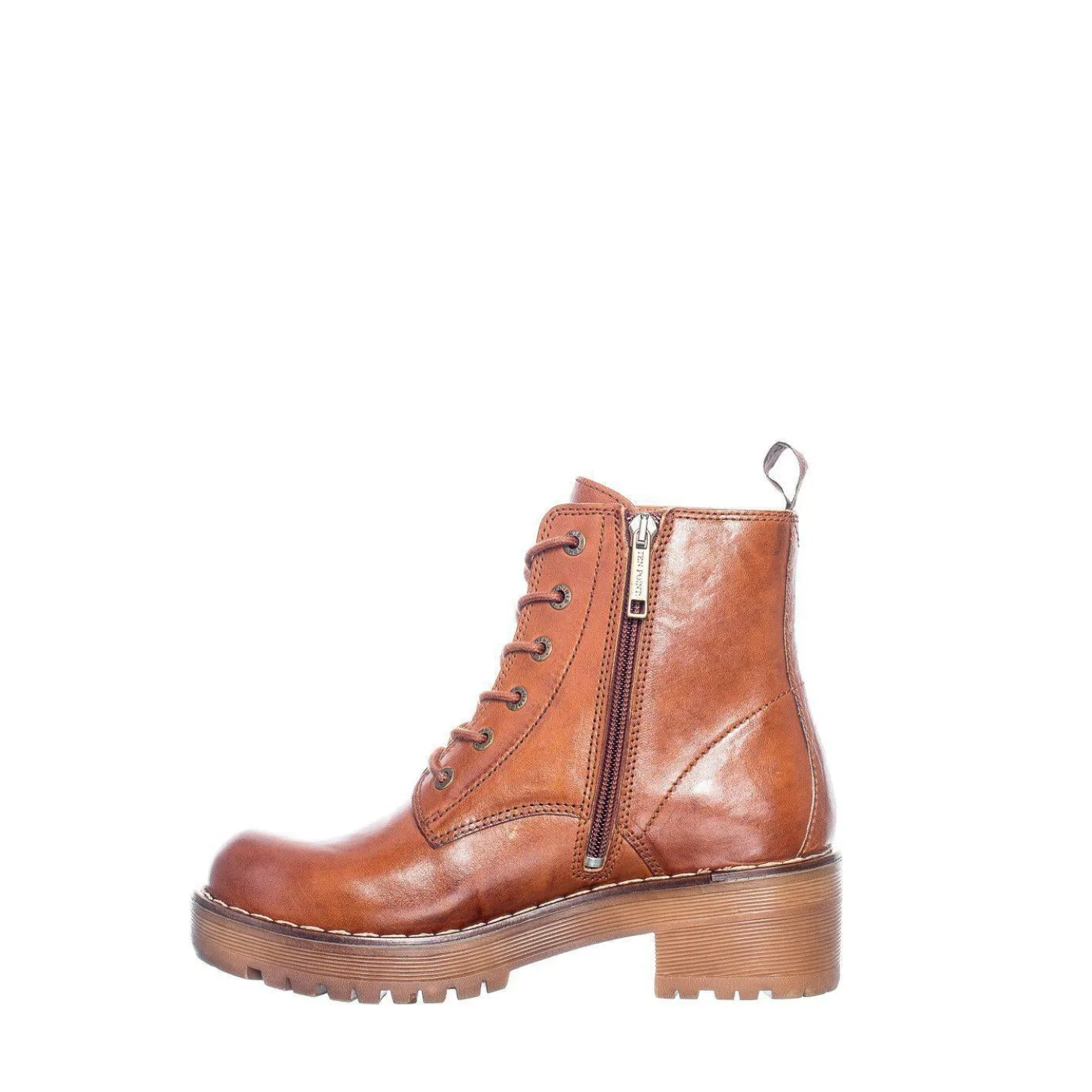 Clarisse Laced boots — Cognac