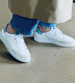 Isolde Sneakers — White/Lightblue