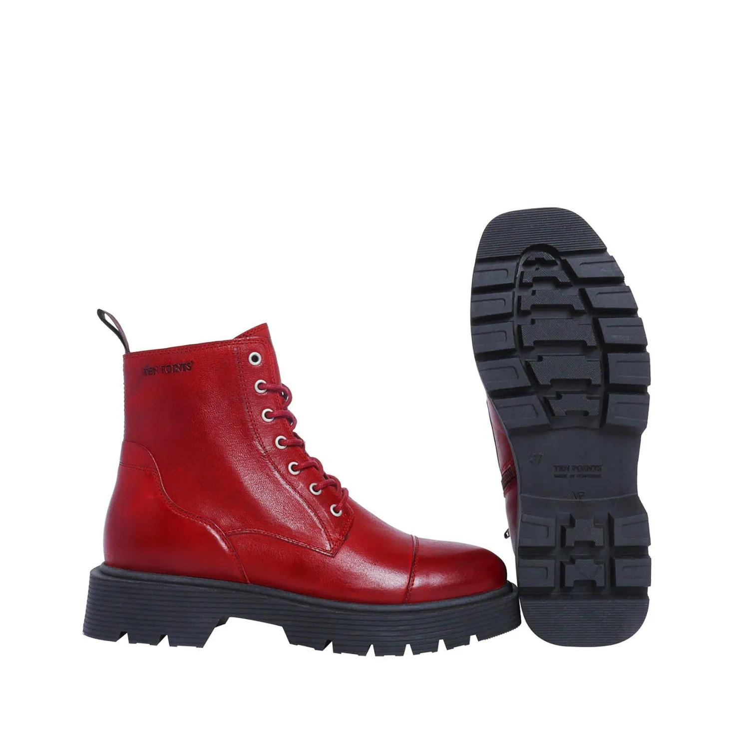 Mimmi Laced boots — Red