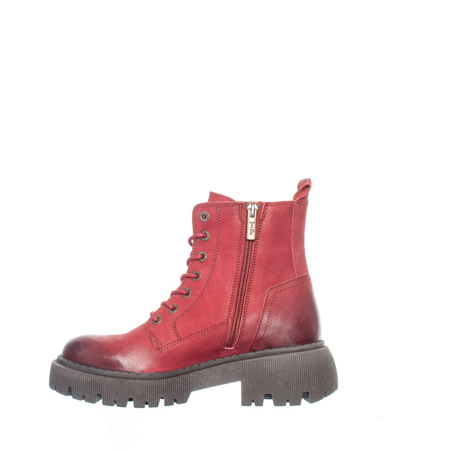 Pandora Chunky Laced boots — Sundried Tomato