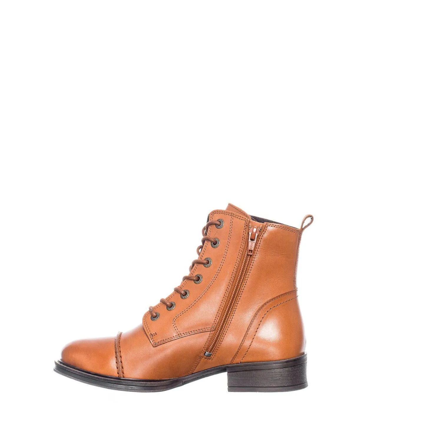 Pandora Laced boots — Cognac