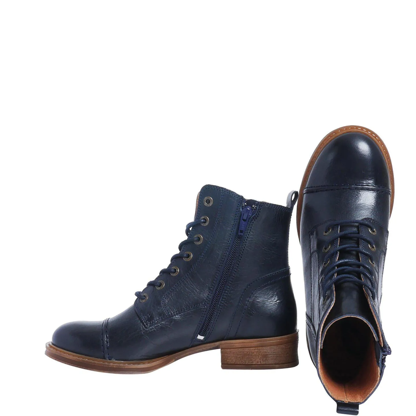 Pandora Laced boots — Midnight blue