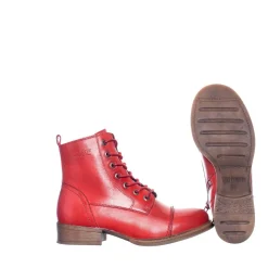 Pandora Laced boots — Ruby red