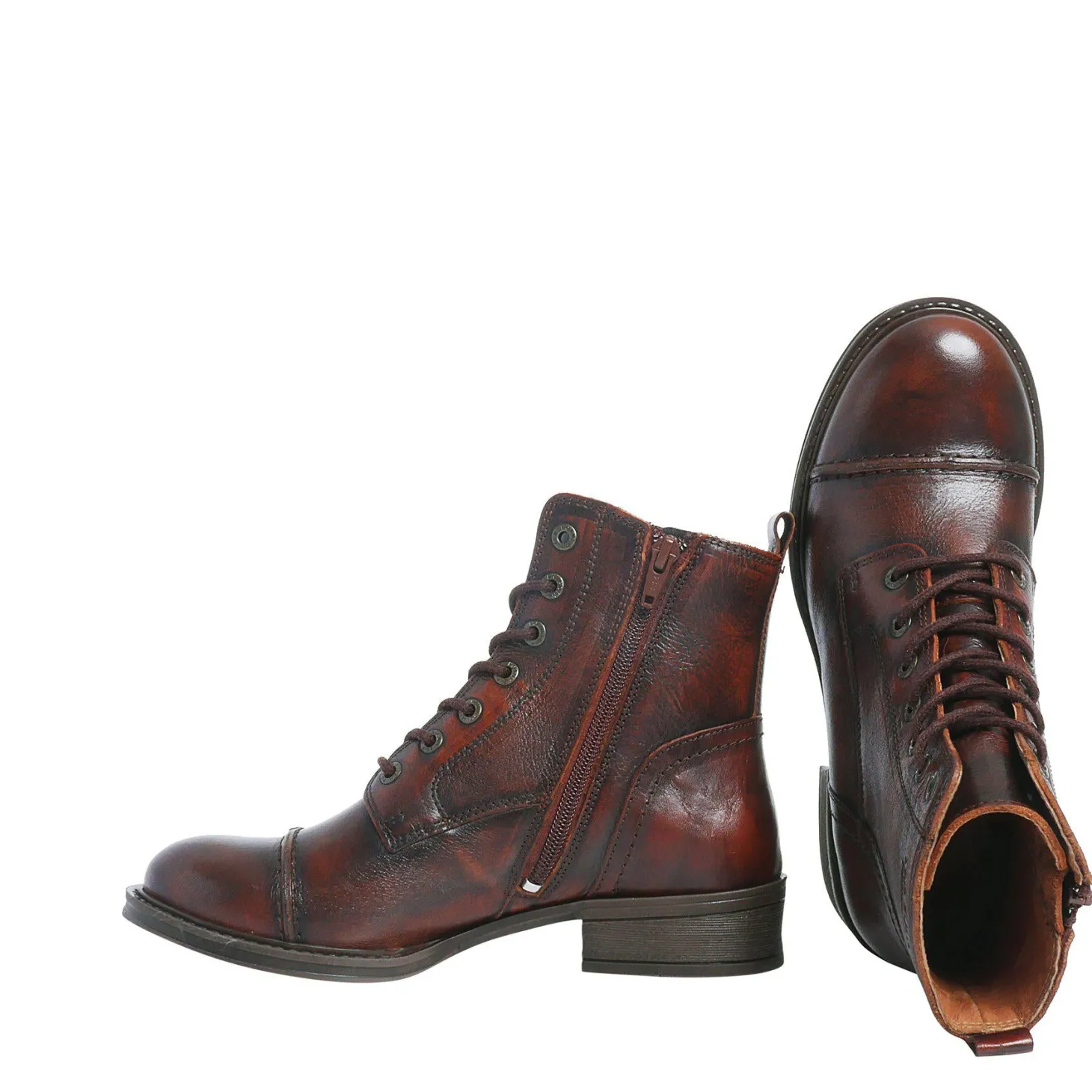 Pandora Laced boots — Rust