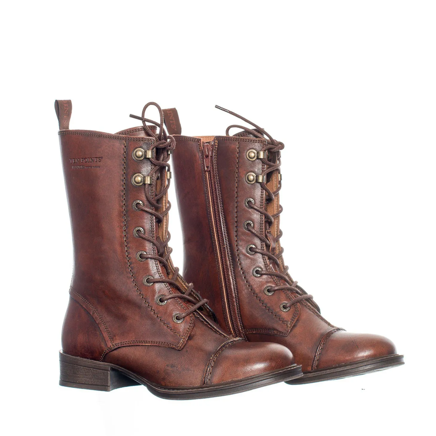 Pandora Laced boots — Rust