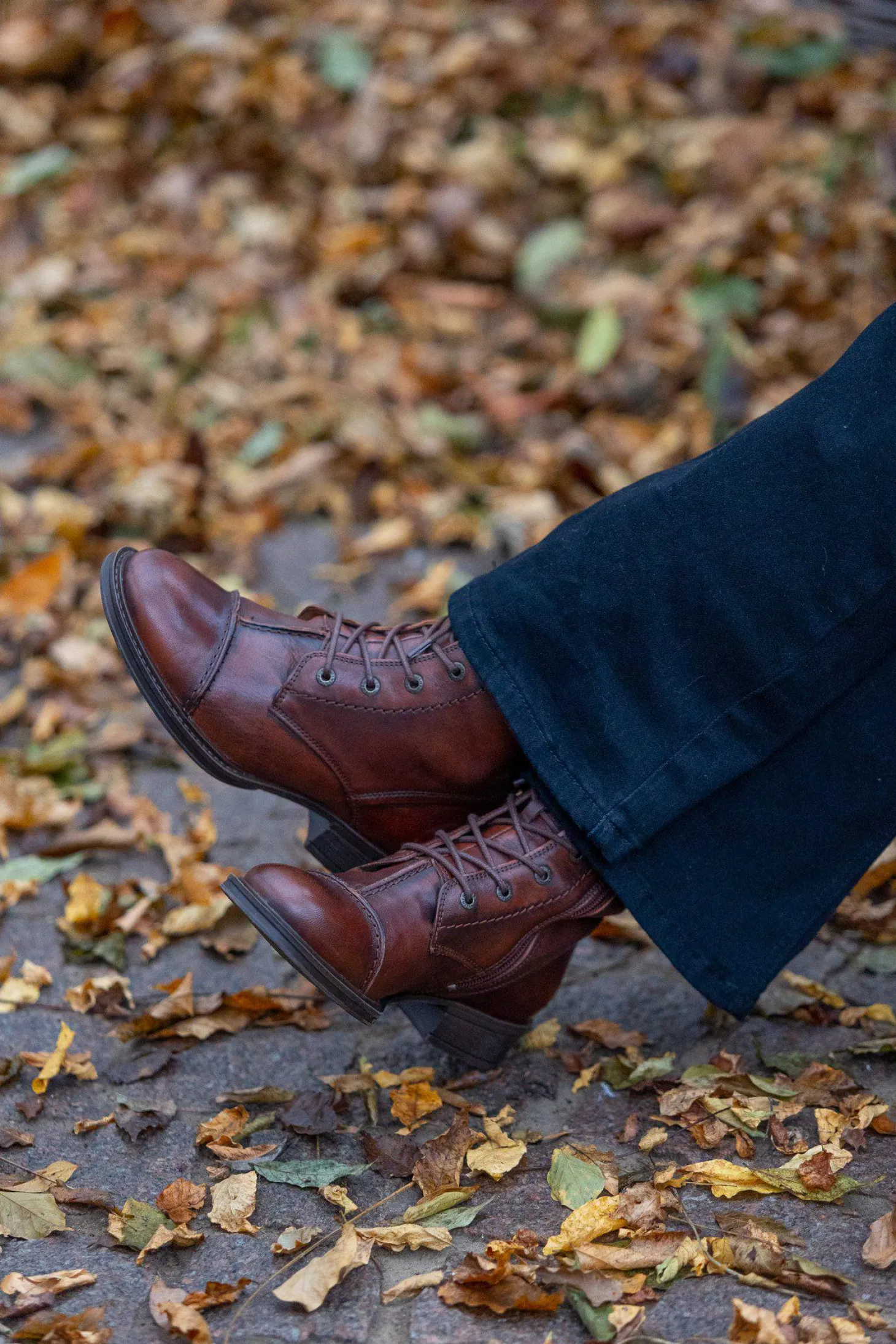 Pandora Laced boots — Rust