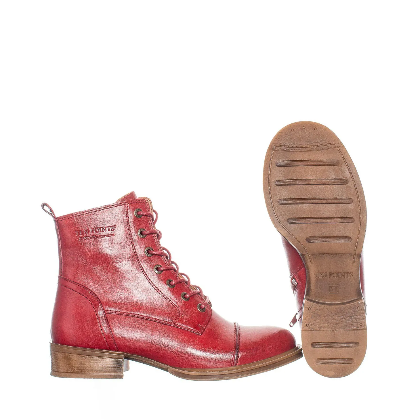 Pandora Laced boots — Sundried Tomato