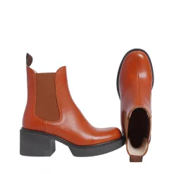 Selma Chelsea boots — Cognac