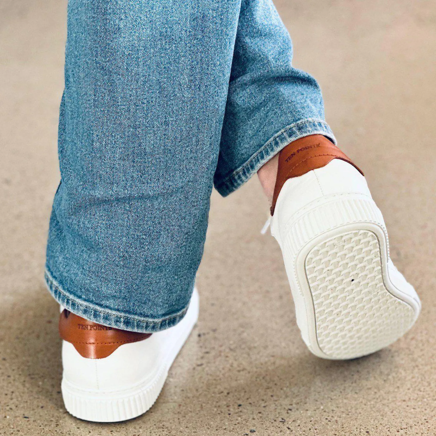 Toni Sneakers — White/Cognac